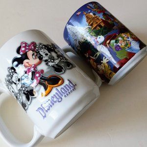 Disneyland Resort Puffy Graphic Coffee Mug Set Of 2 Used